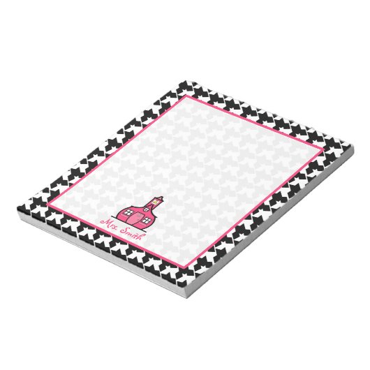 Bloc-notes de l'enseignant Houndstooth (Tourné)