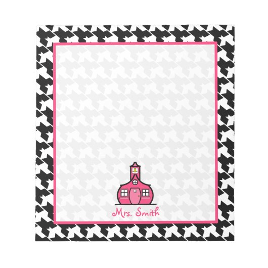 Bloc-notes de l'enseignant Houndstooth (Devant)