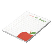 Bloc-notes de l'enseignant personnalisé Red Apple (Tourné)