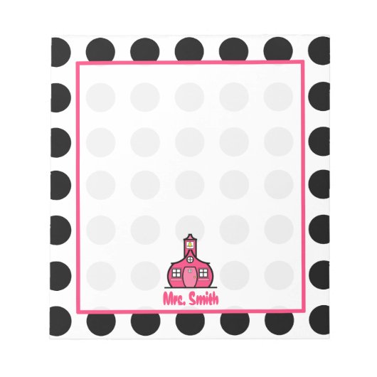 Bloc-notes de l'enseignant Polka Dot (Devant)