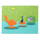 Bloc-notes de l'ère spatiale rétro Kitty (Devant)