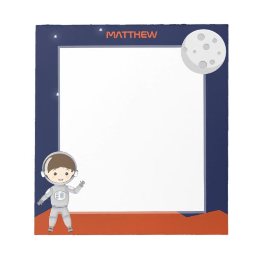 Bloc-notes de l'Explorateur d'espace (Devant)
