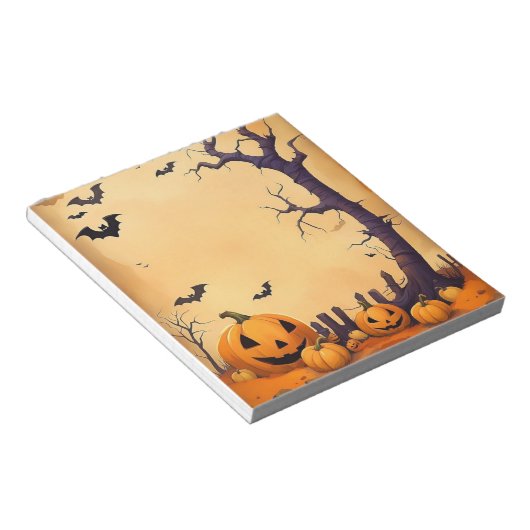 Bloc-notes de l'heure d'Halloween (Incliné)