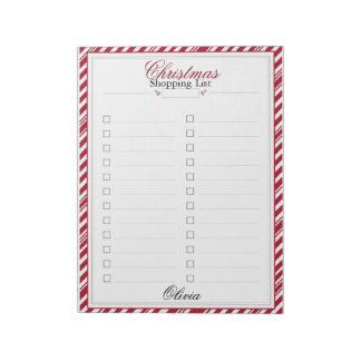 Bloc-notes de liste de courses personnalisé pour N