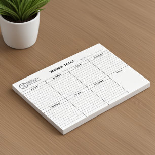 Bloc-notes de logo d'entreprise   Organisateur de 