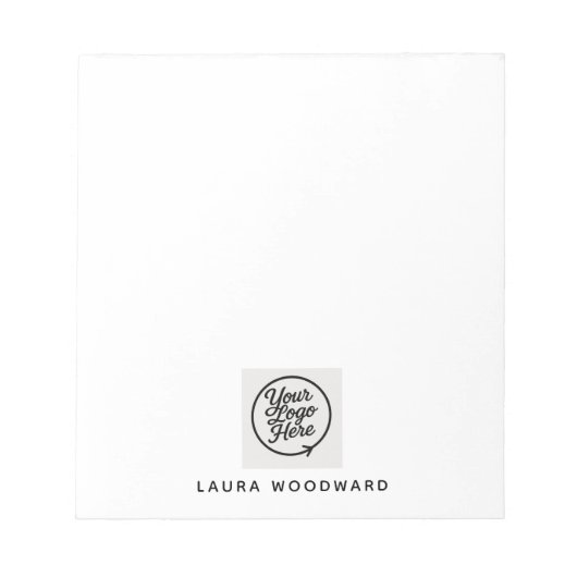 Bloc-notes de logo minimaliste personnalisé (Devant)