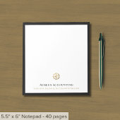 Bloc-notes de luxe avec logo Gold