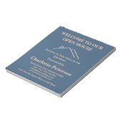 Bloc-notes de maison ouverte bleu marine (Tourné)