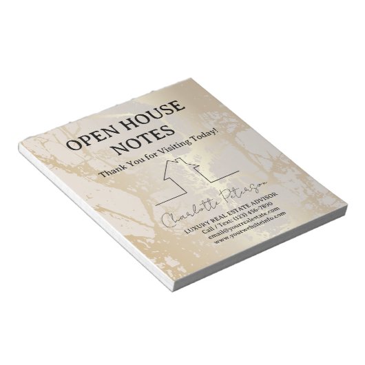 Bloc-notes de maison ouverte de luxe (Incliné)