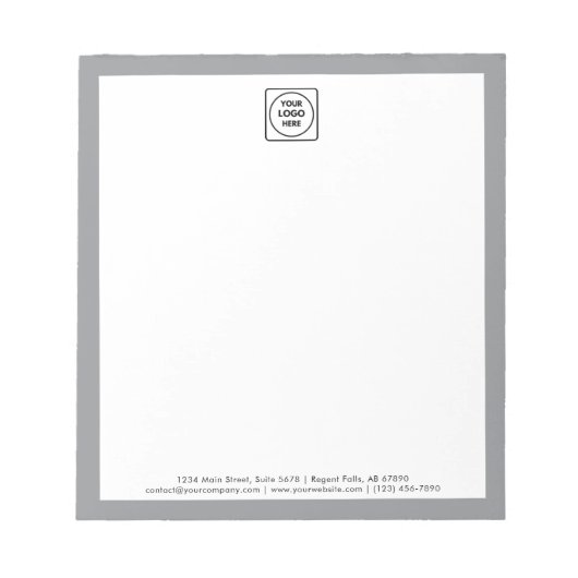 Bloc-notes de mémo avec logo moderne pour l'image (Devant)