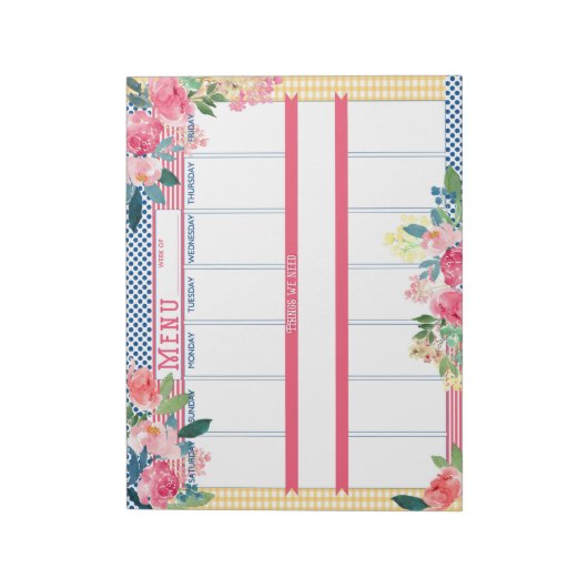 Bloc-notes de menu (Tourné)