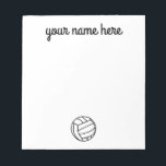 Bloc-notes de Merci de volley-ball personnalisé<br><div class="desc">Bloc-notes de Merci de volley-ball personnalisé</div>
