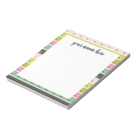 Bloc-notes de mesure de la couture personnalisée (Tourné)