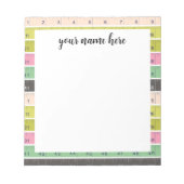 Bloc-notes de mesure de la couture personnalisée (Devant)