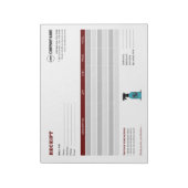 Bloc-notes de modèle de reçu de contrôle antiparas (Tourné)