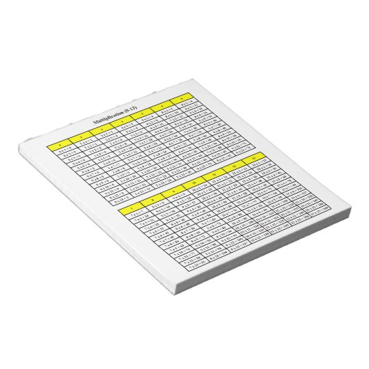 Bloc-notes de multiplication #0-13 (Incliné)