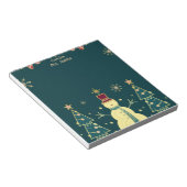 Bloc-notes de Noël bleu marine avec arbres et renn (Incliné)