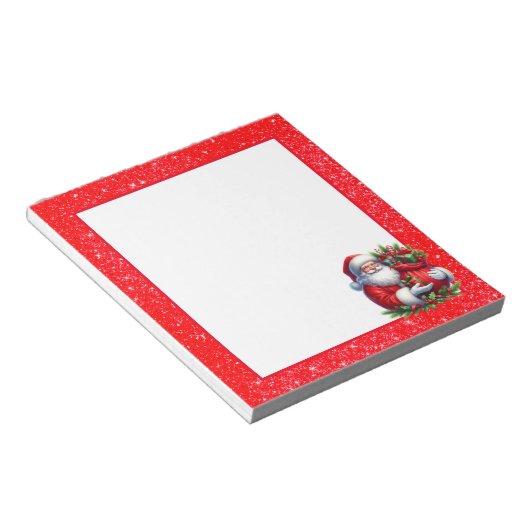 Bloc-notes de Noël de la Parties scintillant Père (Incliné)