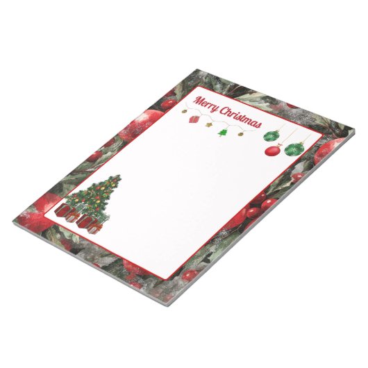 Bloc-notes de Noël festif (Incliné)