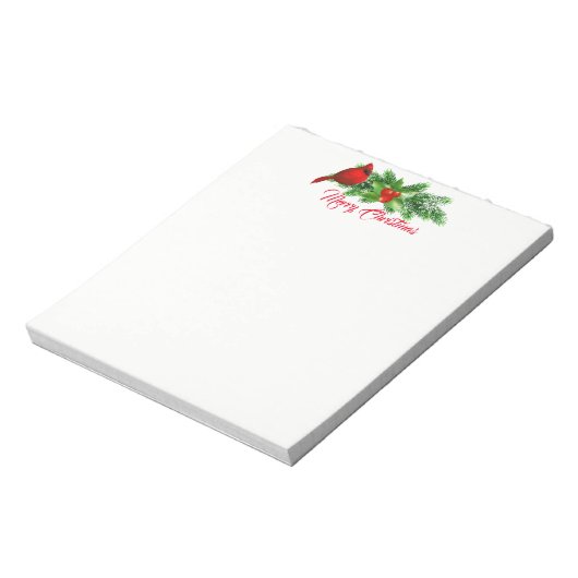 Bloc-notes de Noël Holly/Cardinal (Tourné)