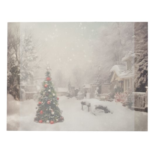 Bloc-notes de Noël neigeux (Devant)