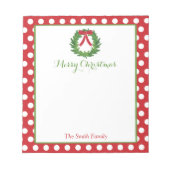 Bloc-notes de Noël personnalisé | Vacances (Devant)
