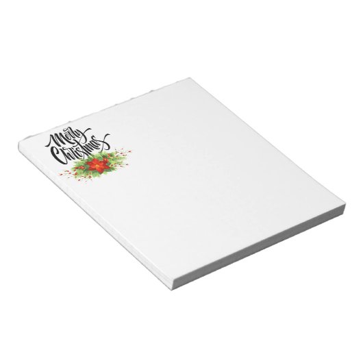 Bloc-notes de Noël Poinsettia (Incliné)