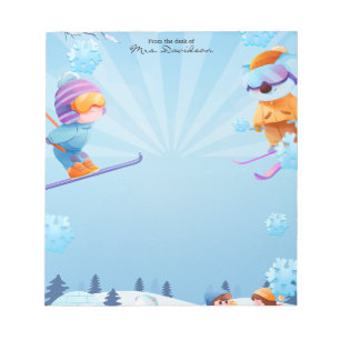 Bloc-notes de Noël Ski Time Holiday Snow