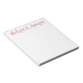 Bloc-notes de nom de script manuscrit de couleur q (Incliné)