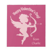 Bloc-notes de nom personnalisé Valentine Cupid (Devant)