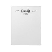 Bloc-notes de notes de famille (Tourné)