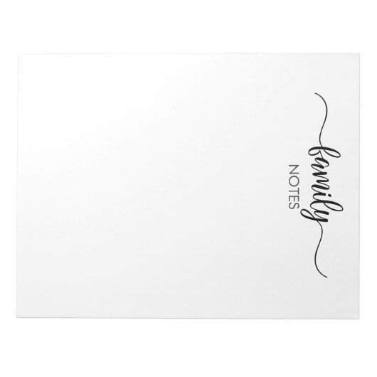 Bloc-notes de notes de famille (Devant)