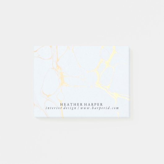 Bloc - notes de notes de post-it - marbre de bleu (Devant)