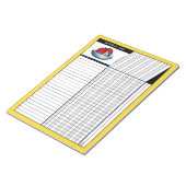 Bloc-notes de notes des enseignants A+ Apple jaune (Incliné)