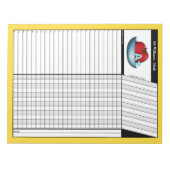 Bloc-notes de notes des enseignants A+ Apple jaune (Devant)