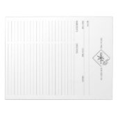 Bloc-notes de pages de recettes à monogramme simpl (Devant)