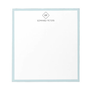 Bloc-notes de papeterie personnelle à monogramme m