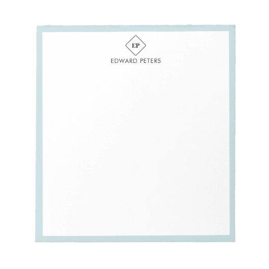 Bloc-notes de papeterie personnelle à monogramme m (Devant)