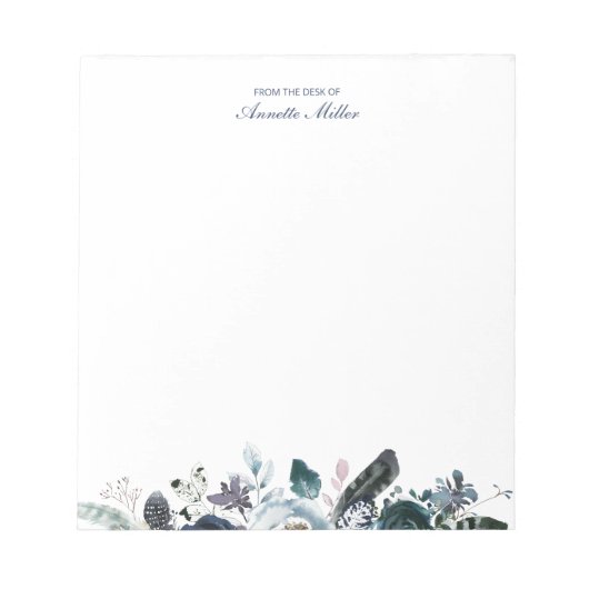 Bloc-notes de papeterie personnelle florale boho m (Devant)