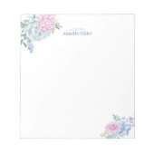 Bloc-notes de papeterie personnelle florale de suc (Devant)