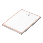 Bloc-notes de papeterie personnelle monogramme min (Tourné)