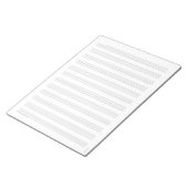 Bloc-notes de papier à musique blanc 12 portées (Incliné)
