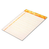 Bloc-notes de parties scintillant en orange (Incliné)