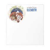 Bloc-notes de personnaliser rouge FIRE FOX (Devant)