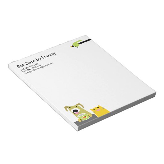 Bloc-notes de Pet Sitter (Incliné)