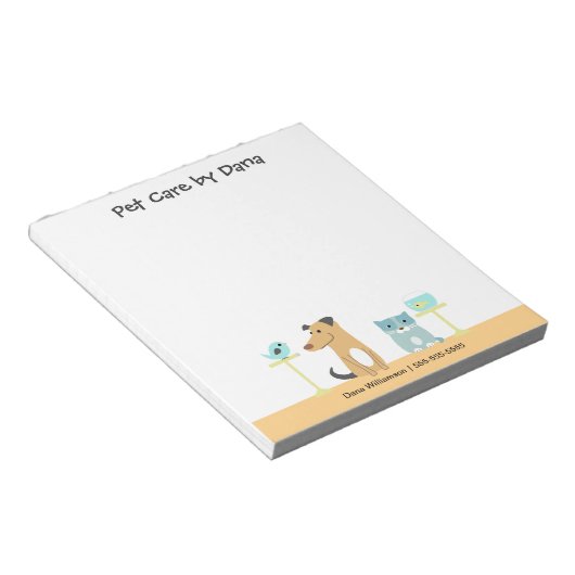 Bloc-notes de Pet Sitter (Incliné)