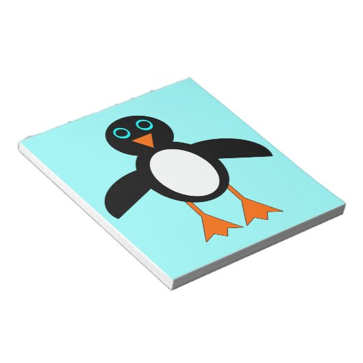Bloc-notes de pingouin mignon (Incliné)