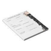 Bloc-notes de planificateur d'affaires blanc et no (Incliné)