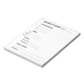 Bloc-notes de planificateur d'entreprise blanc et (Tourné)