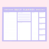 Bloc-notes de planificateur quotidien à fleurs pas